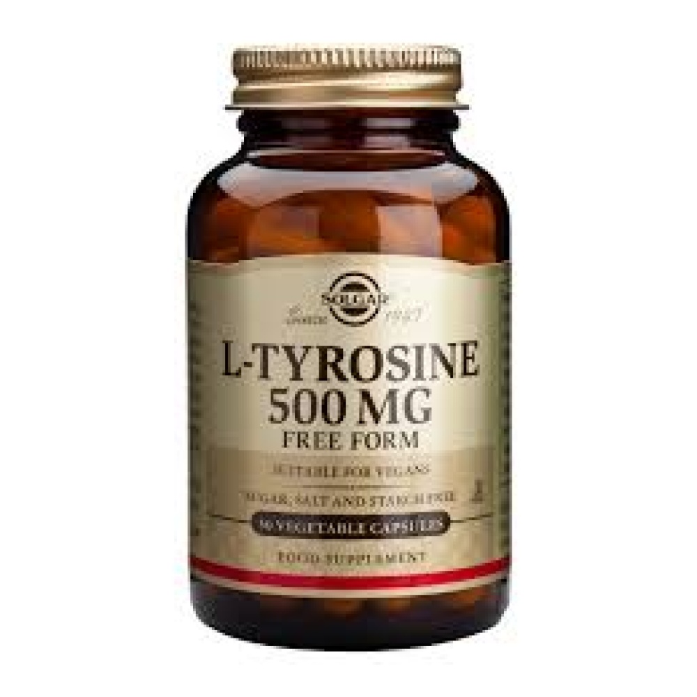 SOLGAR L-TYROSINE 500MG 50VCAPS