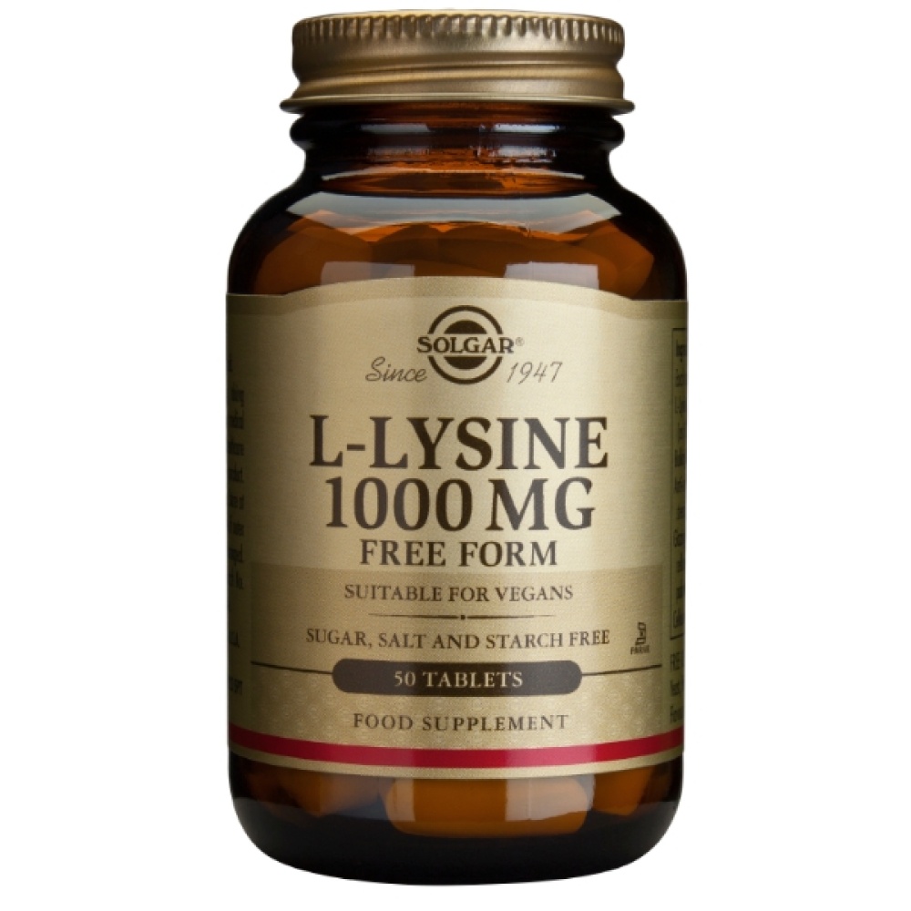 Solgar L-Lysine 1000mg 50 tablets