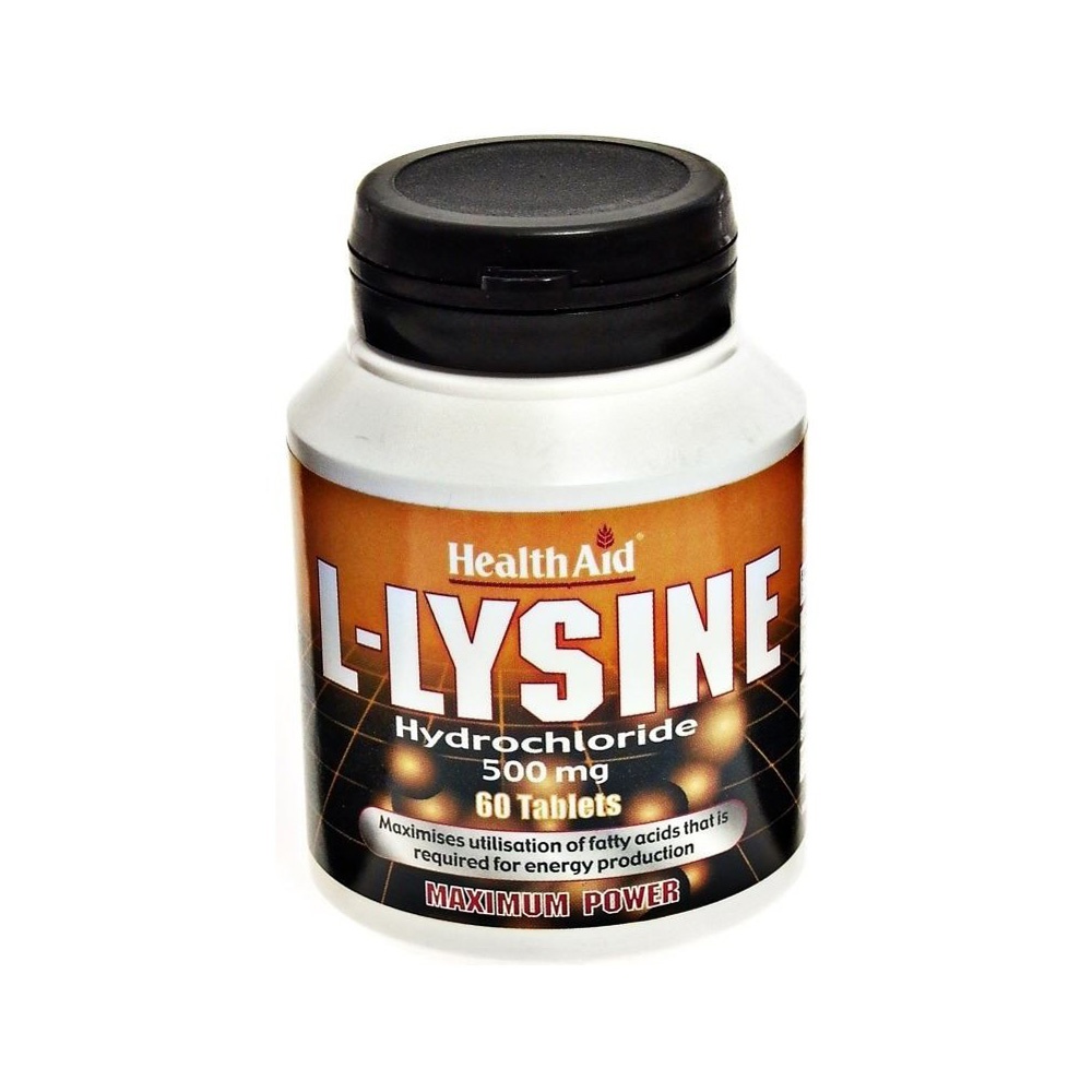 HEALTH AID L-LYSINE HCL 500mg 60Tabs