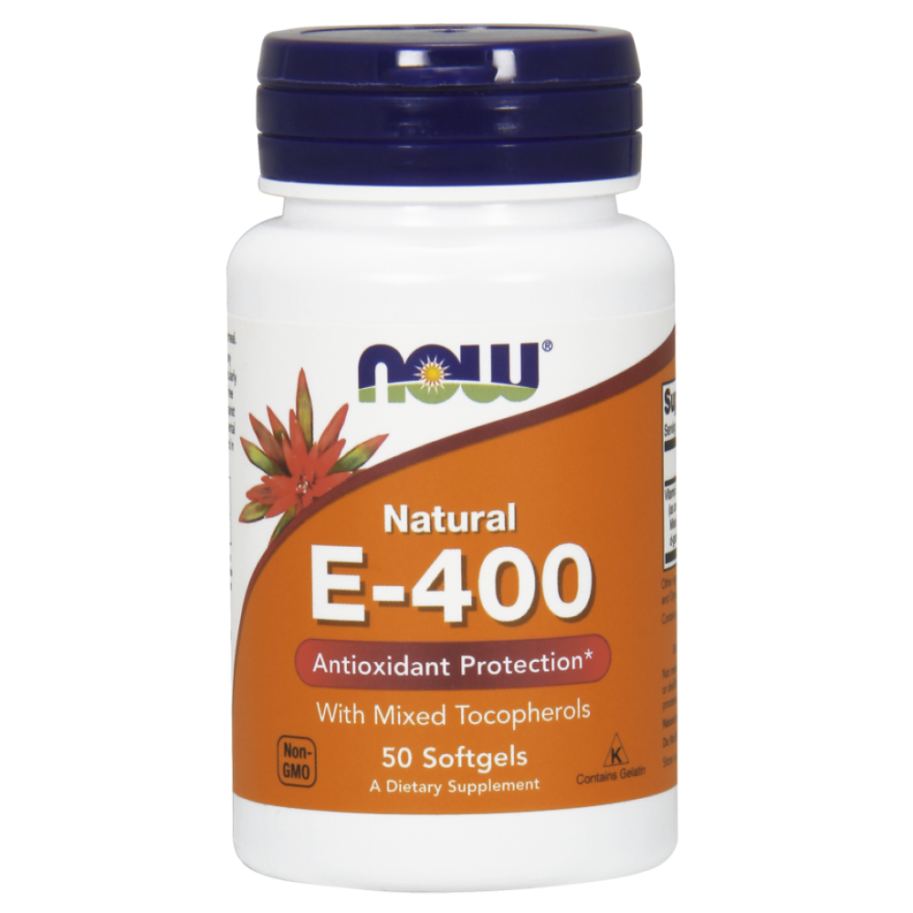 Now Foods E400 With Mixed Tocopherols 50 Softgelsω