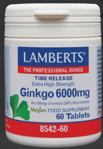 Lamberts Ginkgo Biloba Extract 6000mg 60Tabs