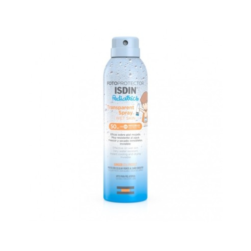 Isdin Pediatrics Transparent Spray Wet Skin Παιδικό Αντηλιακό Σώματος σε Μορφή Σπρέι SPF50, 250ml