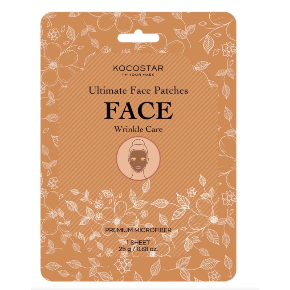 KOCOSTAR Ultimate Face Patches FACE Wrinkle Care Εμποτισμένη μάσκα προσώπου για αντιμετώπιση των ρυτίδων