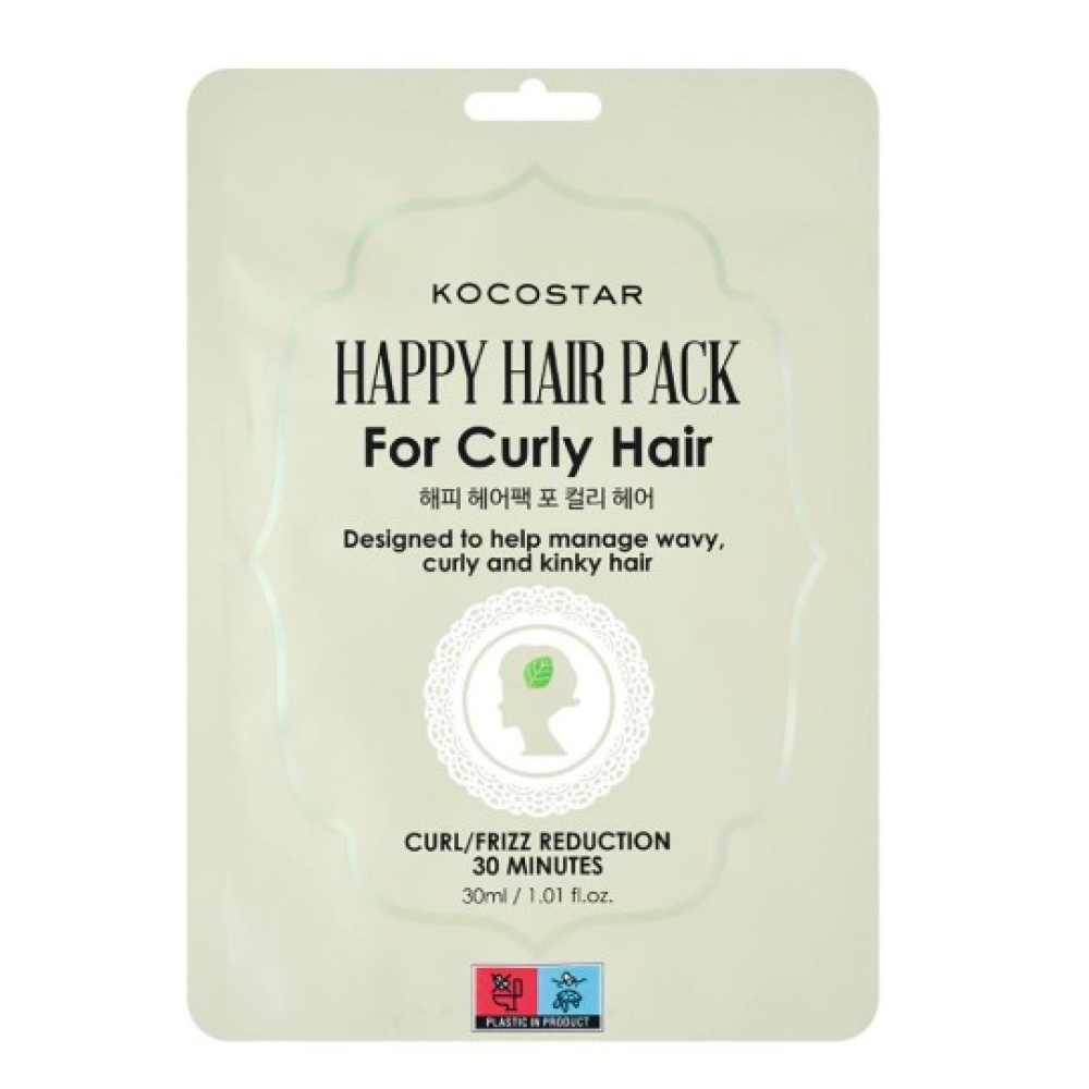 Μάσκα διαχείρισης σγουρών μαλλιών KOCOSTAR HAPPY HAIR PACK FOR CURLY HAIR