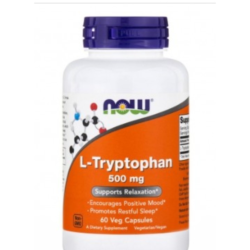 NOW L-Tryptophan 500 mg Veg Capsules