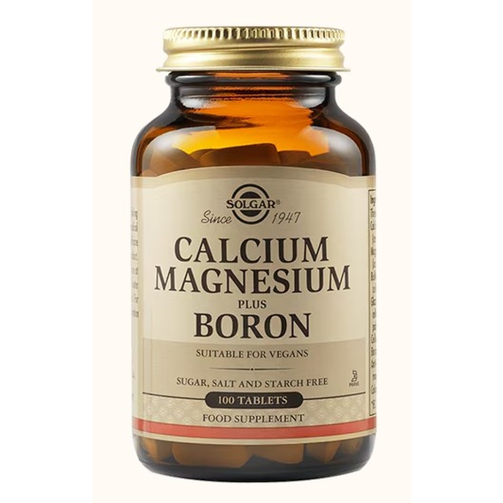 SOLGAR CALCIUM MAGNESIUM PLUS BORON Ταμπλέτες