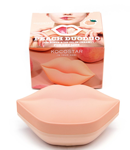 VICAN Scrub & κρέμα για ξηρά χείλη KOCOSTAR PEACH DUODUO