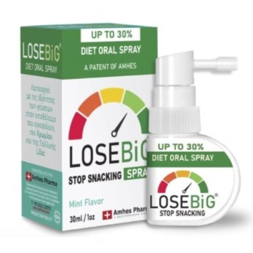 Amhes Pharma Diet Oral Spray Losebig Stop Snacking Spray Mint 30ml
