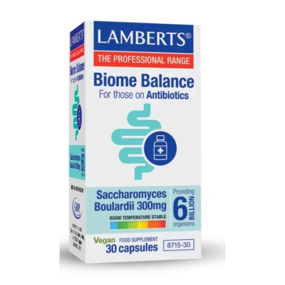 Lamberts Biome Balance For those on Antibiotics​ Συμπλήρωμα Διατροφής για το Έντερο 30 Κάψουλες