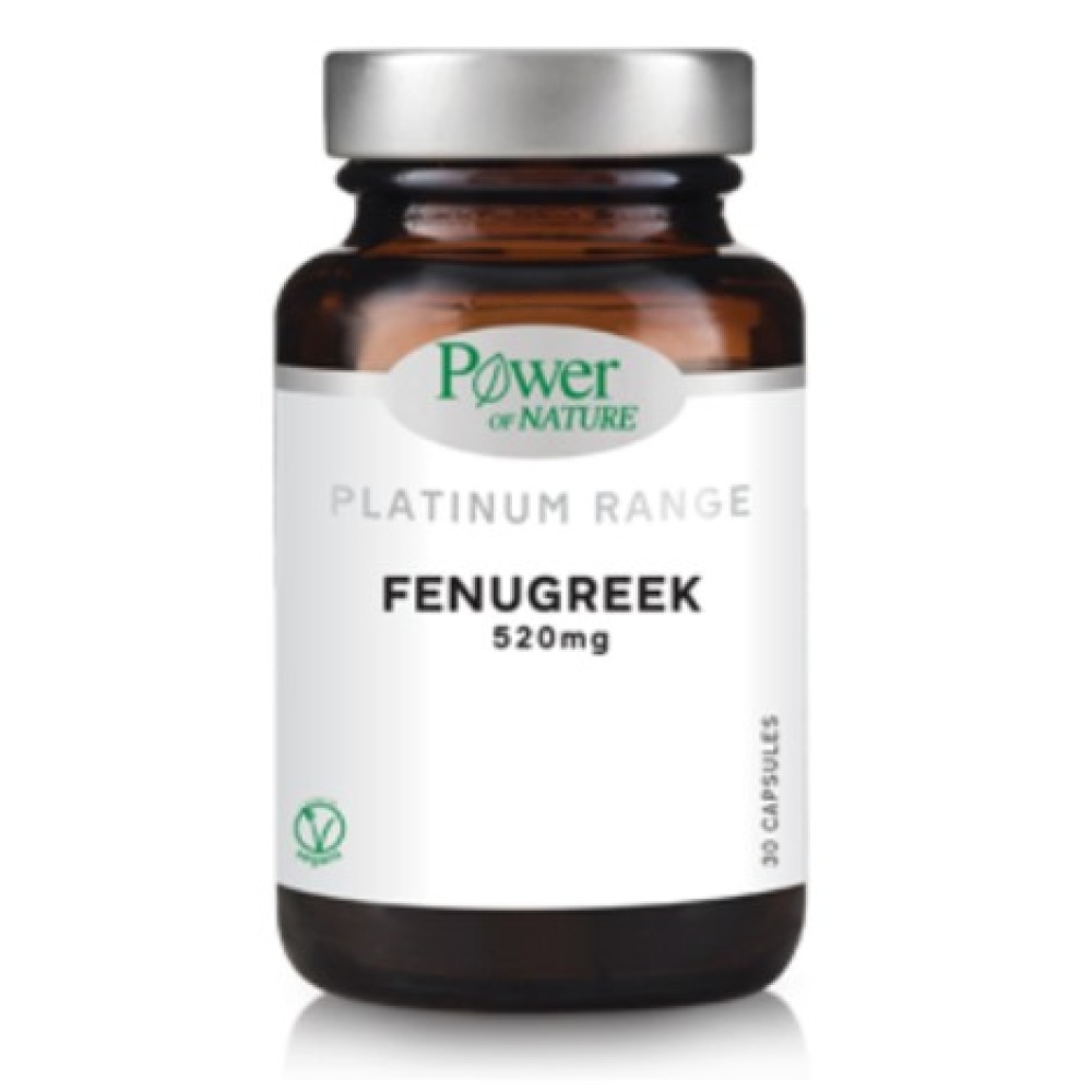 Power of Nature Platinum Range Fenugreek 520mg, 30caps