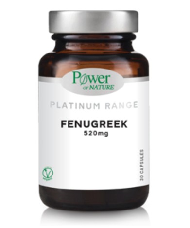 Power of Nature Platinum Range Fenugreek 520mg, 30caps